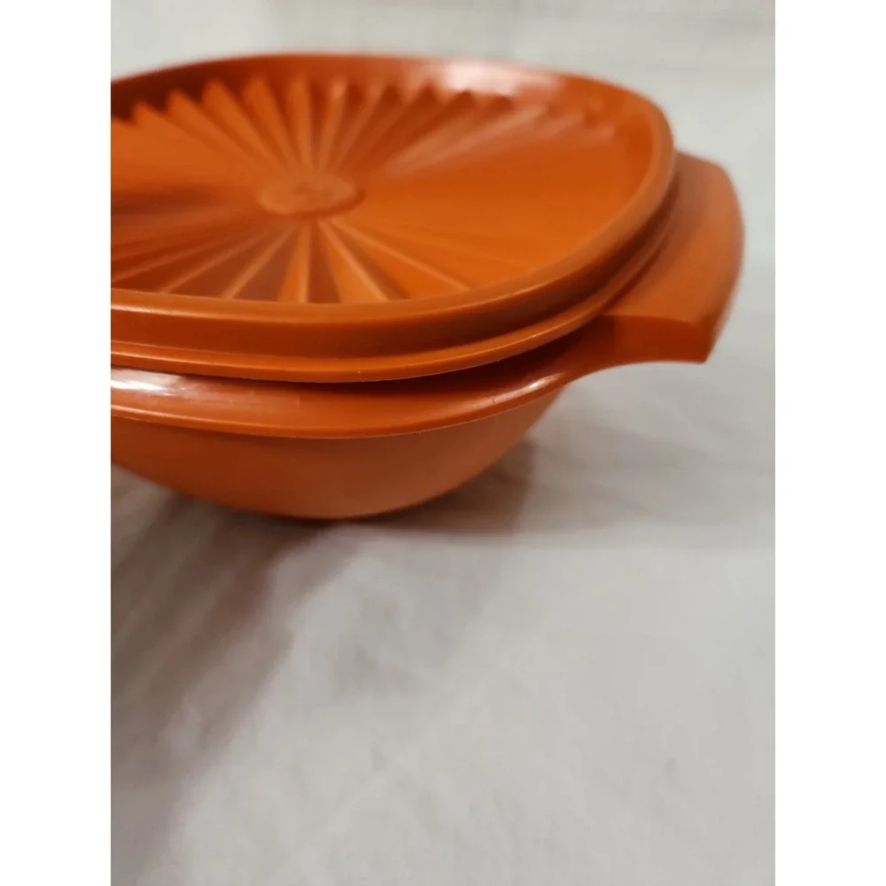 Vintage Tupperware Bowl 838-7 with Lid Orange